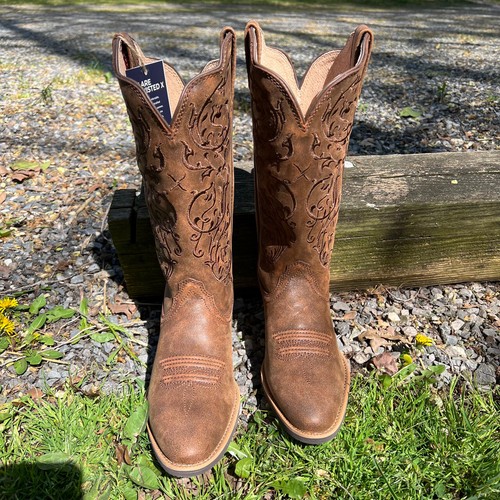 Twisted X Ladies Brown Floral Embroidered Round Toe Boot WWT0037 - Picture 7 of 28