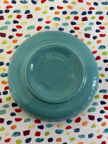 Vintage Fiestaware Turquoise Dessert Bowl Fiesta Blue 6 inch Berry Bowl - Picture 7 of 7