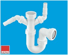 WM11 Genuine McALPINE 40mm Double Spigot Appliance Trap Multifit 1 1/2"