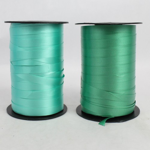 Lot of 4 Partially Used Blue and Green Curling Ribbon Rolls - Picture 4 of 5