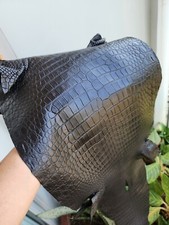 Taxidermia piel piel piel piel piel piel 100 % cuero genuino de lujo negro - hecho a mano