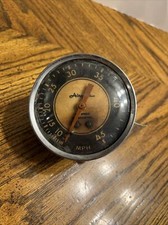 Vintage 1960s Made In USA Airguide Chrome Sea Speed Boat Speedometer