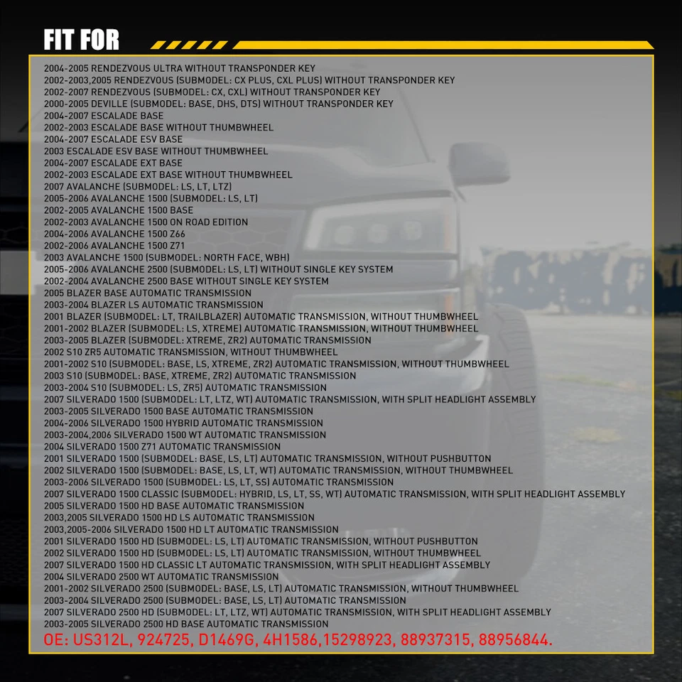 Cilindro de bloqueo de encendido para camiones Chevrolet Silverado Suburban Sierra 2004-2006 Foto 2 de 4