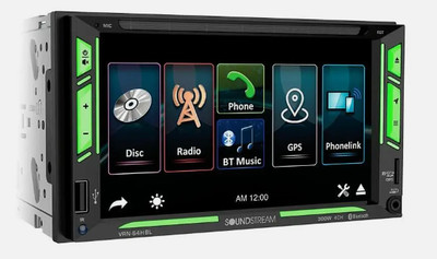 Sound Stream VRN-64HBL 2 DIN CD/DVD GPS Player 6.2'' Bluetooth Android Phone Link