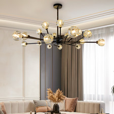 43"Sputnik 18-Lights Chandeliers Modern Crystal Pendant Light LED Ceiling Lamp