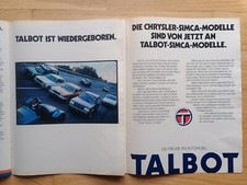 Talbot (Chrysler - Simca), Werbung, Werbeanzeige, Reklame, 1979