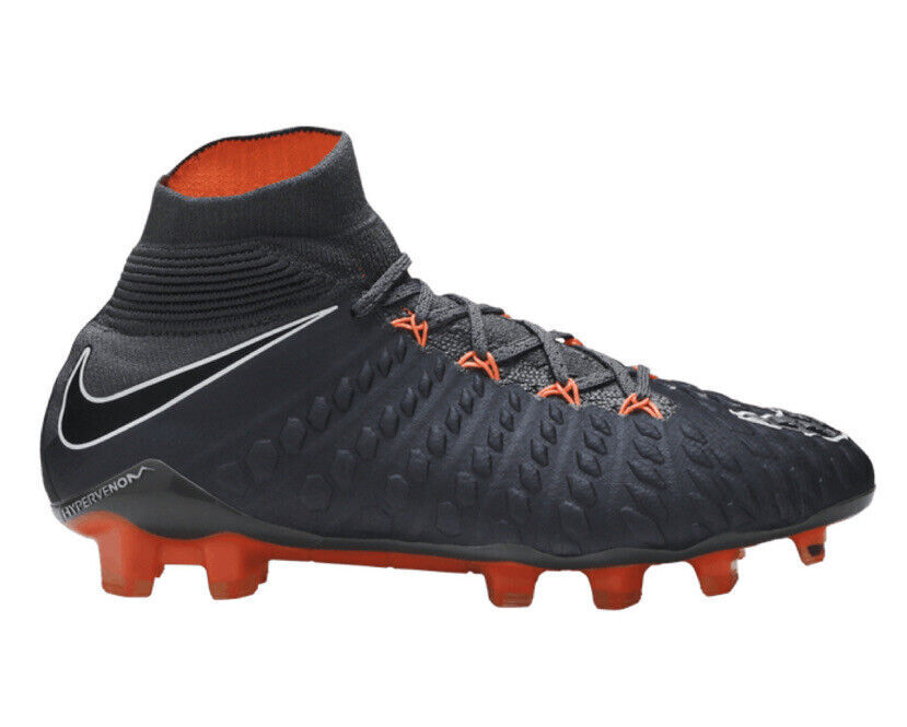 Nike Hypervenom Phantom II FG - Soccer Cleats - Firm Ground - Wolf Grey/Total  Orange/Black/Black 