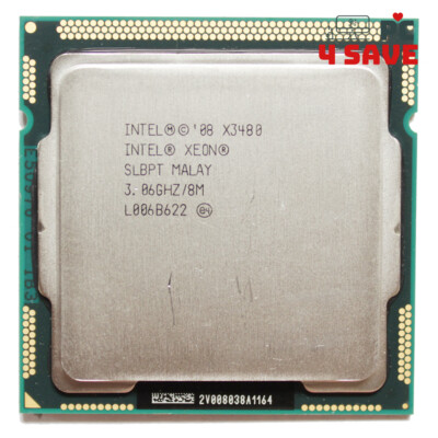 Intel Xeon X3480 SLBPT 3.06GHz 8MB Quad Core LGA 1156 Server Processor CPU 95W