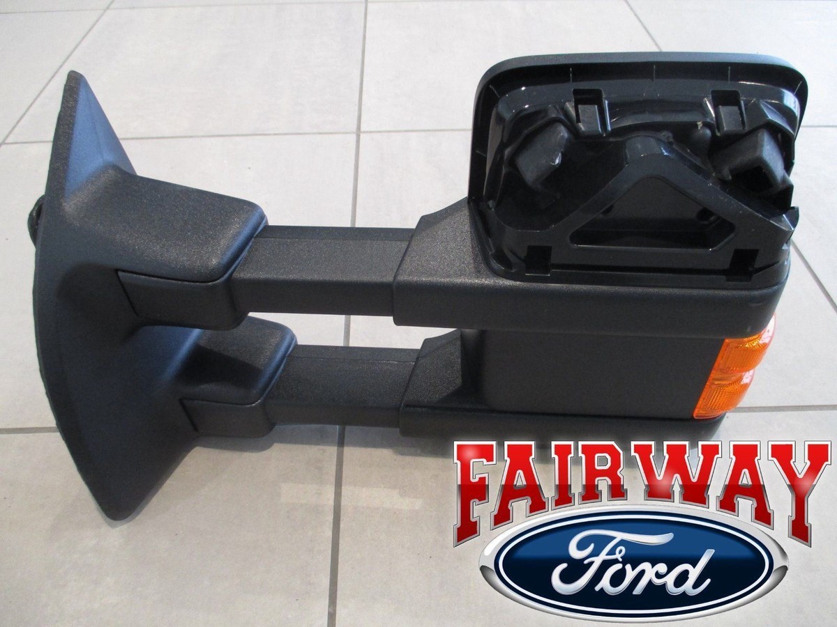 Power Heated Signal Memory Mirrors For Ford F-150 (2007-2014) - Chrome/Black Caps, Pair