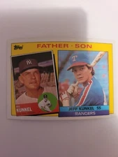1985 TOPPS FATHER - SON BILL AND JEFF KUNKEL #136 NM