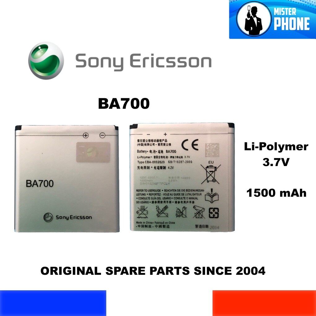 Batterie Sony Ericsson BA700 D’origine – 1500mAh – Neuve