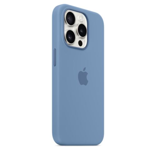 Oryginalne silikonowe etui Apple iPhone 15 Pro MT1L3ZM/A Etui MagSafe Winter Blue Oryginalne opakowanie - Zdjęcie 3 z 6