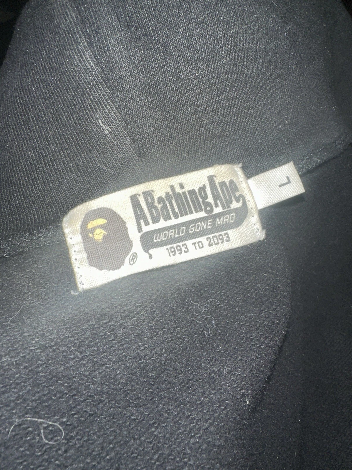 A BATHING APE (BAPE) Rara felpa con cappuccio viola testa di scimmia Bape store esclusiva full zip Bape TAGLIA L US