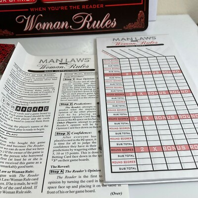 Man Laws And Woman Rules Adult Party Board Game TDC Games. 100
