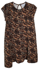 Urban Outfitters Earthtone Paisley Cap Sleeve Mini Dress Women's Sz SP