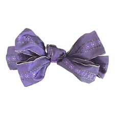 KIRKS FOLLY Barrette Purple Fabric Covered Bow Vintage Hair Barrette KFB