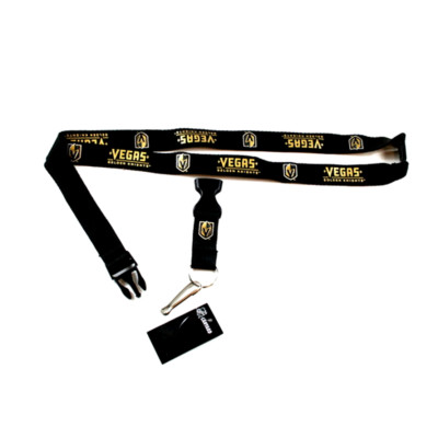 VEGAS GOLDEN KNIGHTS NHL LANYARD BREAKAWAY KEYCHAIN KEY RING W/ DETACHABLE CLIP 