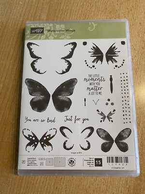 Stampin up Stempel  Watercolor wings  PLUS 2xpassende Thinlits/Framelits