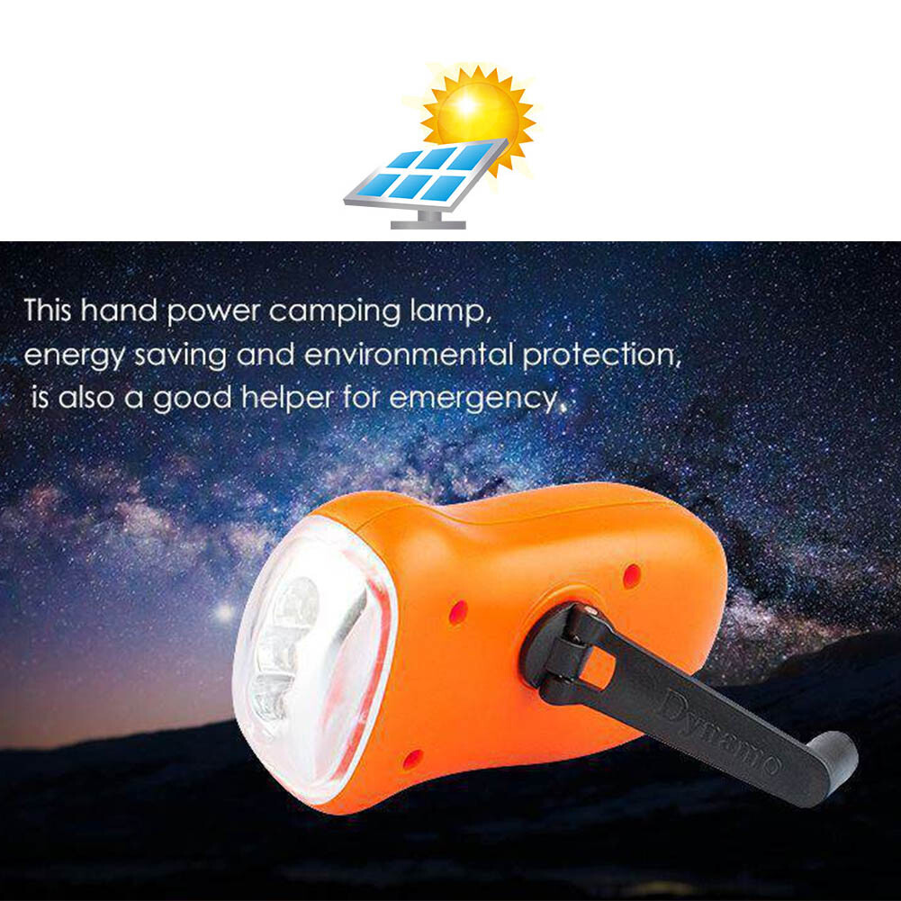 Portable Solar Powered Hand Crank Dynamo Emergency Noaa Weather Radio
