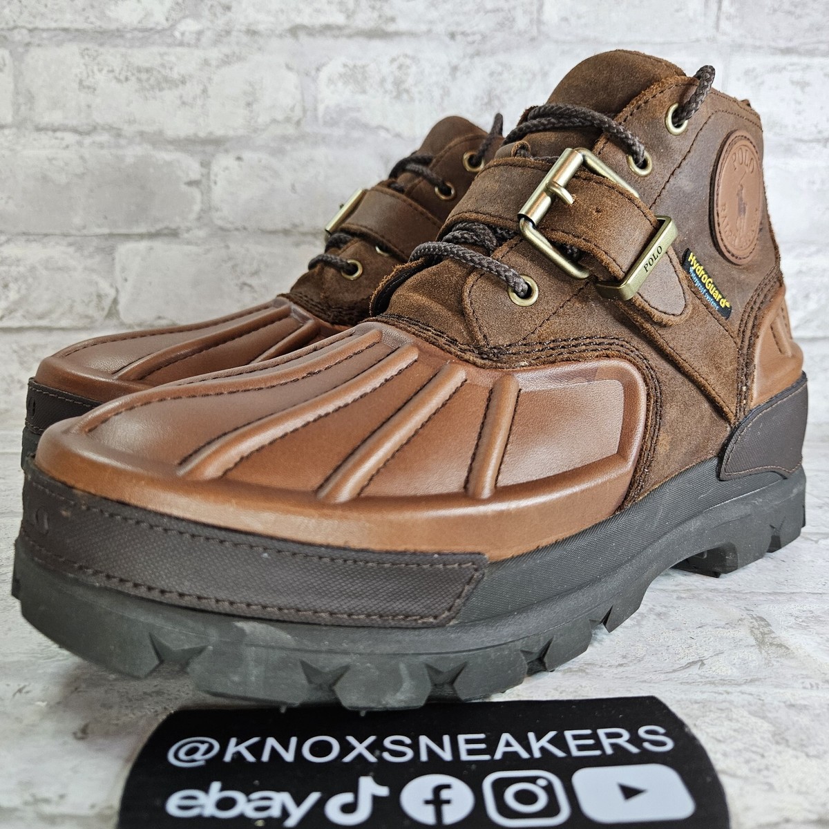 Polo Ralph Lauren Oslo Low Boots Leather Brown Hydroguard Men's