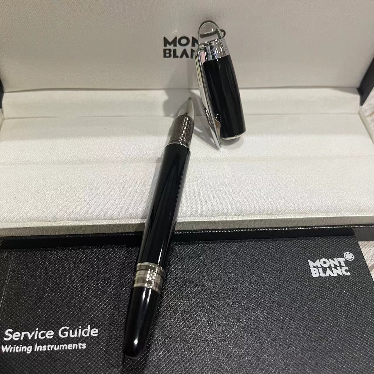 New Starwalker Defoe Rollerball 163Pen Classic Black Silver Clip Meta