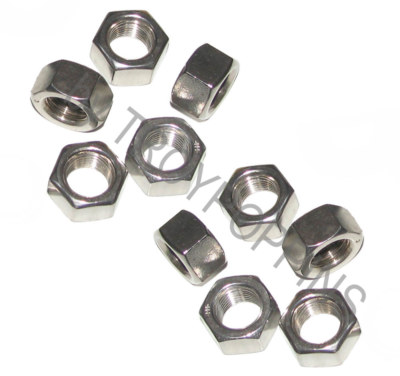 10PK-SS 1/2-20 HEX NUTS FINE THREAD STAINLESS STEEL 18-8 HARDWARE FASTENERS PART