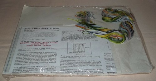 The Creative Circle Christmas Rose counted cross stitch kit # 2460, Helleborus - Picture 4 of 12