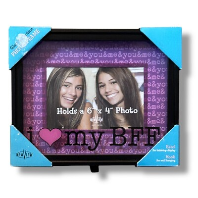 #ad #ad I 🩷 MY BFF Photo Picture Frame Shadowbox Heart Love Black Pink New Boxed $15.99