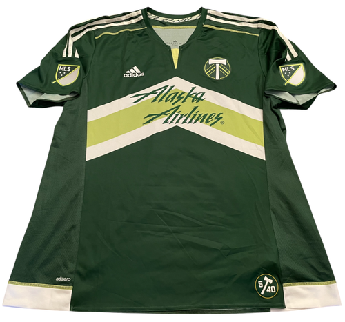 ADIDAS Portland TIMBERS 2014 Home Kit 5/40 Jersey Uniform Top mens 2XL XXL