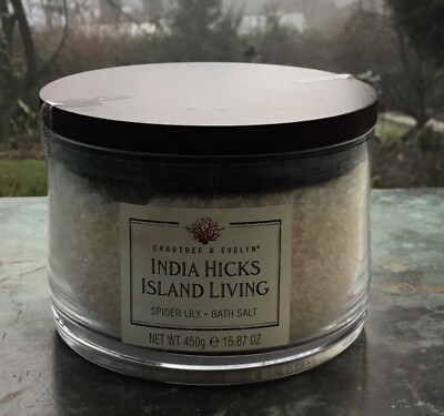 Crabtree & Evelyn India Hicks 450g Badesalz im Glas Original verpackt Holzdeckel