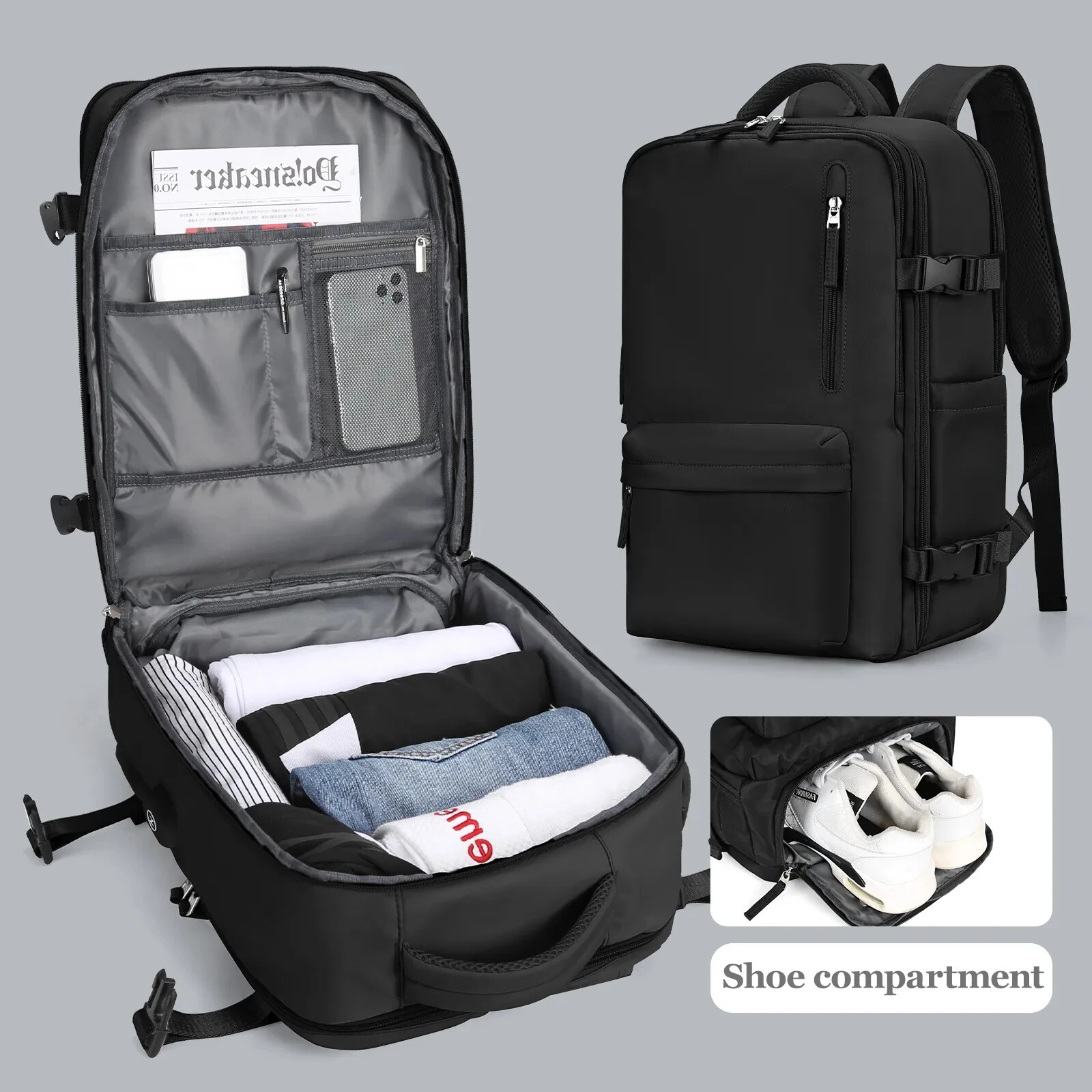 Anti-Theft Durable Travel Laptop Backpack for Business & Carry-On