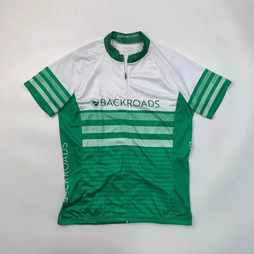 Jersey Louis Garneau Mujer L Grande Blanco Verde Carretera Ciclismo Carreteras Cremallera Completa Foto 2 de 4