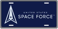 US SPACE FORCE METAL LICENSE PLATE - MADE IN THE USA!!