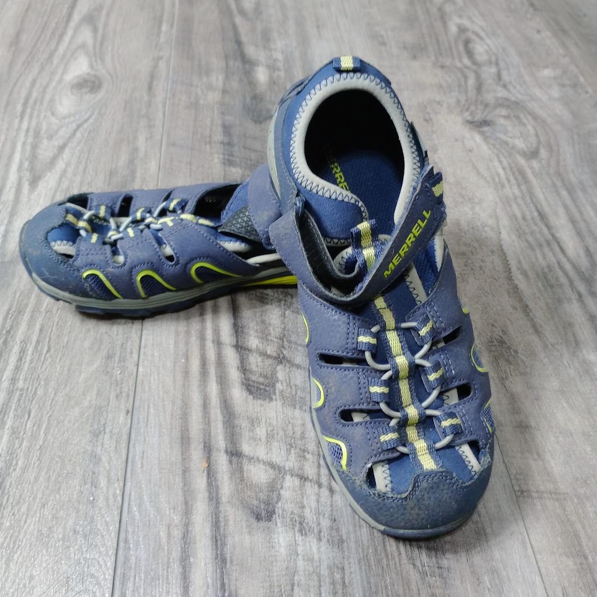 Merrell Kids Hydro H2O Hiker Sandal Navy/Lime (MK262163) Size 5M Kids - Main Image