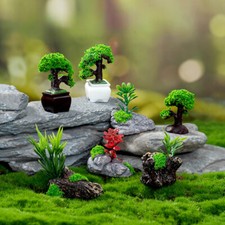 7PC 1/6 Scale Dollhouse Miniatures Accessories Mini Flowers Potted Plant Garden