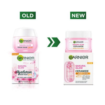 Garnier Sakura White Pinkish Radiance Brighten Moisturizing Cream SPF30 (2Boxes)