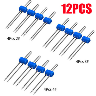12Pcs Double Twin Needles Wrinkled Sewing Presser Foot for sewing Machine NEW