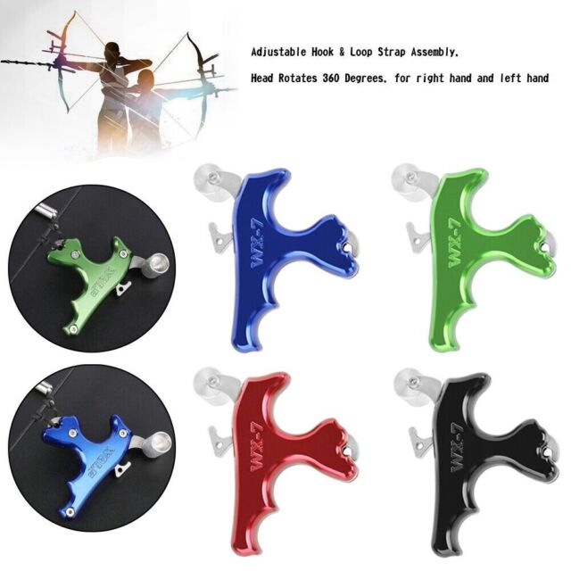Compound Bow Release Aids 3 Finger Grip Thumb Trigger Caliper Archery WX-7