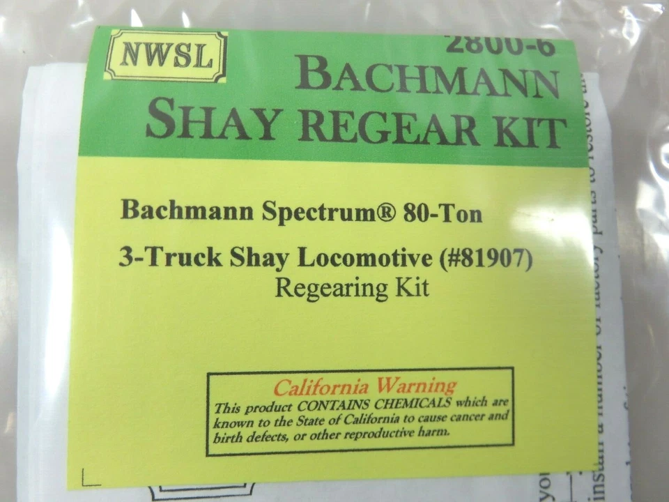 NWSL 2800-6 Bachmann Spectrum HO Scale 80-Ton 3 Truck Shay Gear Upgrade Kit  - Image 3 of 4