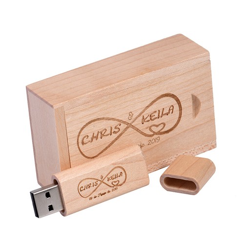 Wooden Free Logo USB 2.0 Flash Drive Photography Custom Pen Drive 64GB 32GB 16GB - Picture 7 of 16