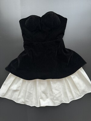white christmas dresses Black Velvet Corset Tie Strap Mini Dress main image 0
