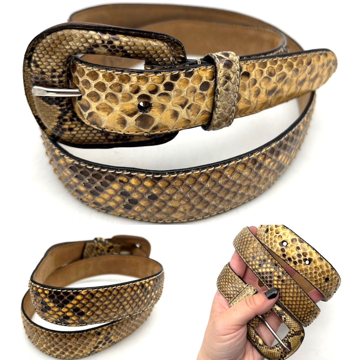 Vintage 80s 90s WCM New York 2900 Genuine Python Leather Vintage 80s 90s WCM New York 2900 Genuine Python Leather