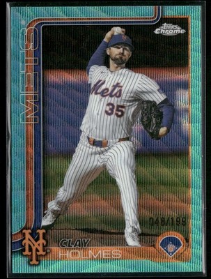 2025 Topps Chrome Update #USC30 Clay Holmes Aqua Refractor #/199