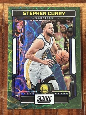 Stephen Curry 2022-23 Panini Chronicles Score Asia Green Scope #537 /18 Warriors