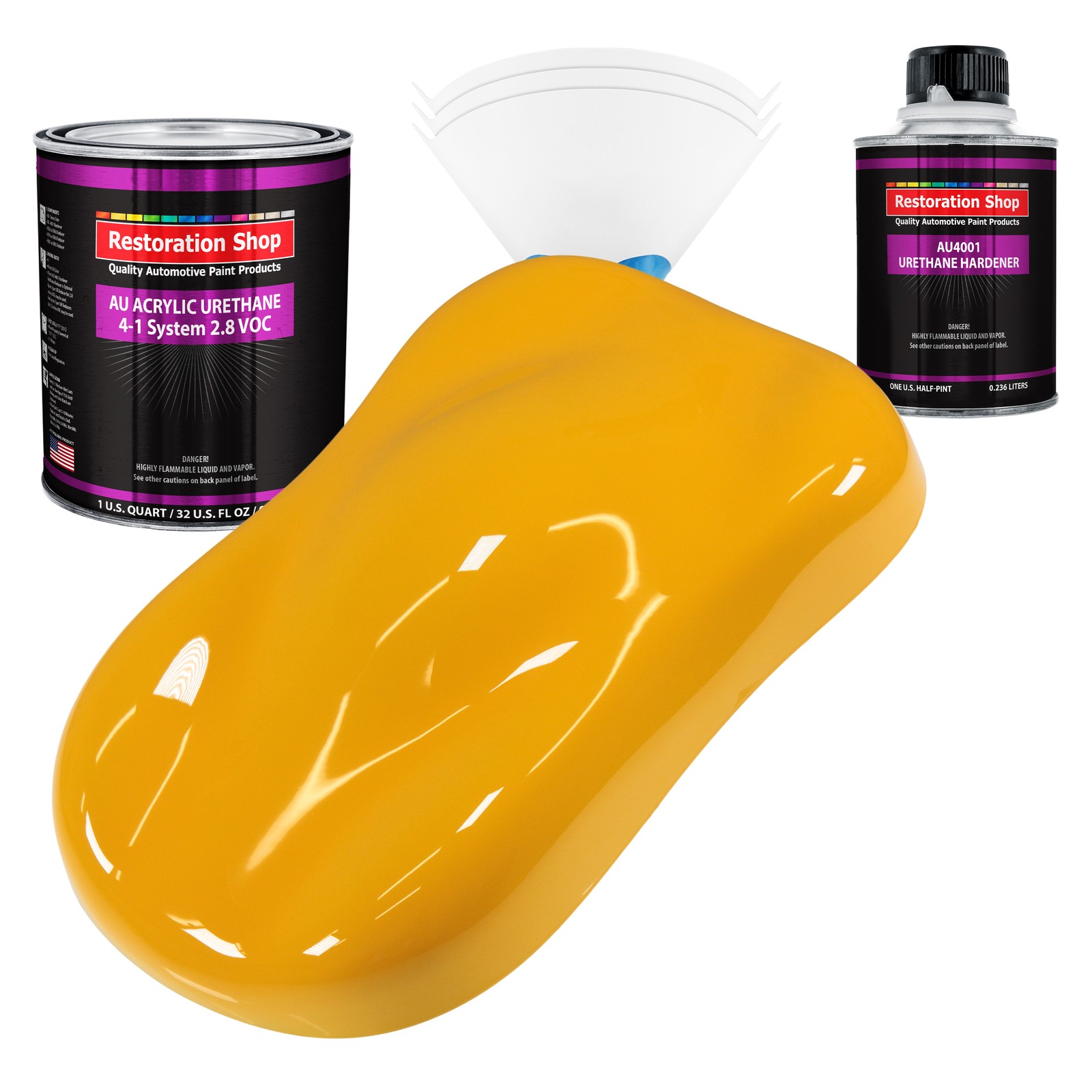 Restoration Shop Citrus Yellow Acrylic Urethane Auto Paint Quart Kit