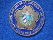 DDR,VEB Präwema Markneukirchen Gedenkmedaille XI Weltfestspiele Jugend Kuba 1978