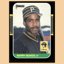 Barry Bonds Rookie #361 1987 Donruss Pittsburgh Pirates Baseball Card MLB NM. rookie card picture
