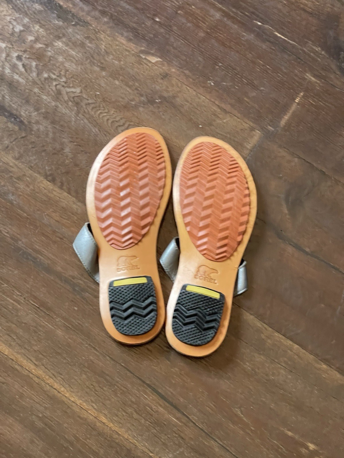 SAOLA Sorel sandali infradito misura 7 grigio cinturino pelle impermeabile suola antiscivolo