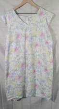 Joie Womens Linen Shift Dress 1XL Floral Ruffle Sleeve Midi Travel Resort
