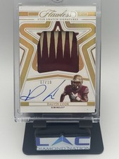 2023 Dalvin Cook Panini Flawless Star Swatch On Card Auto Sleve Patch GOLD /10
